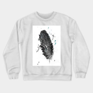 Guinea Fowl Feather Print Crewneck Sweatshirt